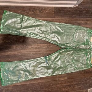MNML Metallic Green Pants